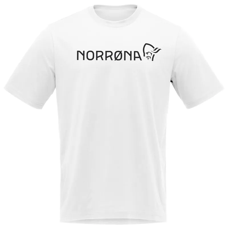 Norrona Men's 29 Cotton Norrøna Viking T-Shirt in Pure White