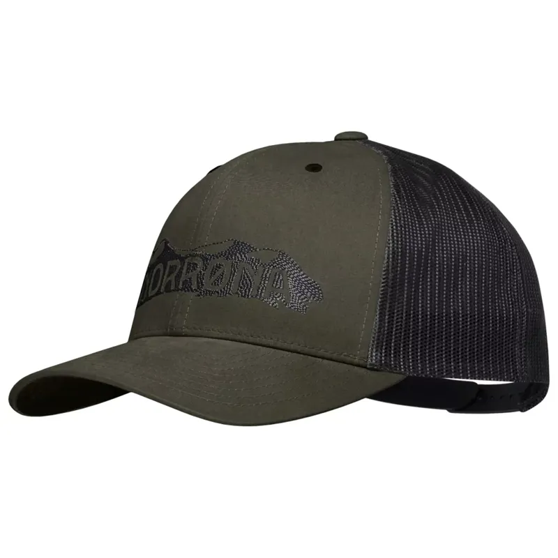 Norrona Adult 29 Trucker Mesh Snap Back Cap in Olive Night/Caviar 