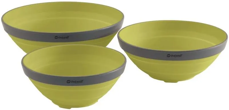 Outwell Collapsible Bowl Set in Green