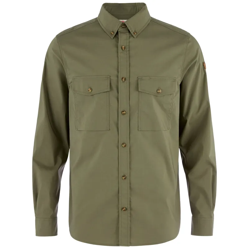 Fjallraven Men's Övik G-1000 Long-sleeved Shirt in Laurel Green