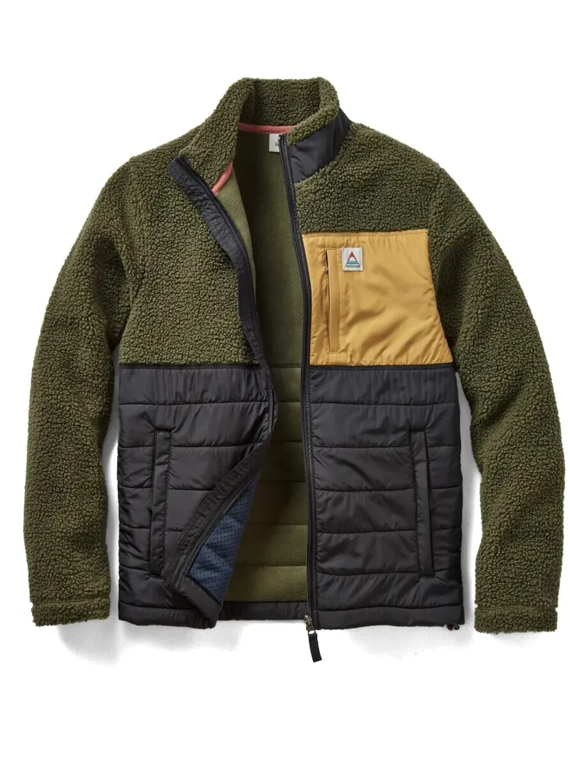 Passenger Men's Born Explorer Recycled Polar-Lined Sherpa Fleece in Khaki
