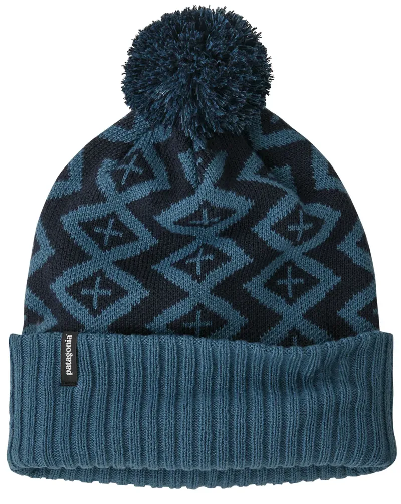 Patagonia Adult Powder Town Beanie in Perennial Pinecone/Wavy Blue