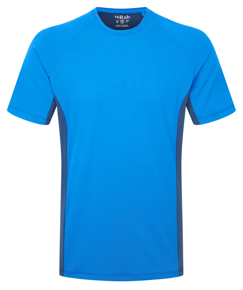 Rab Men's Trail Tee in Maya Blue/Tempest Blue