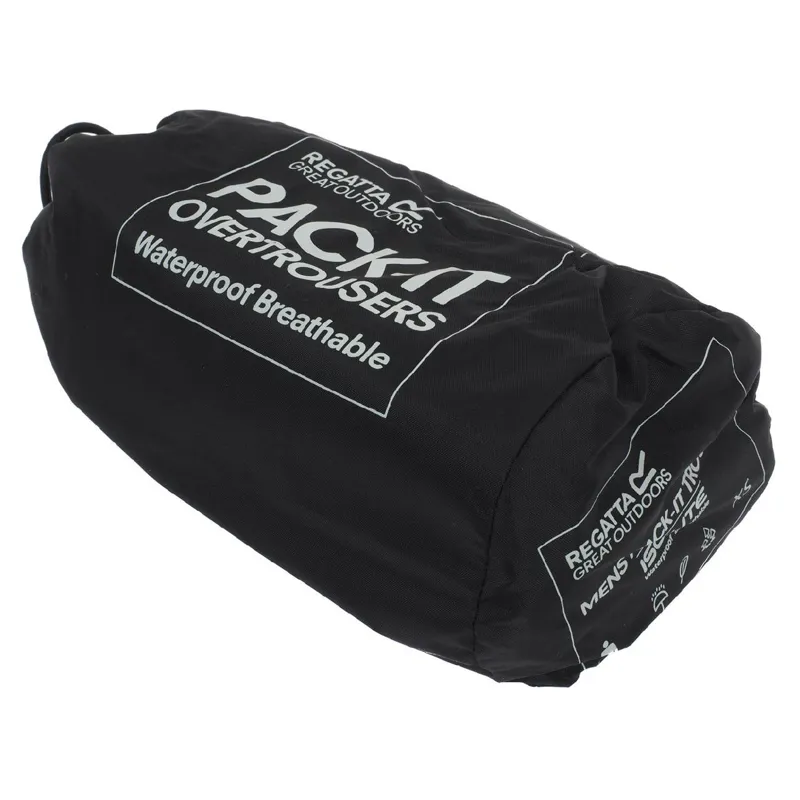 Regatta Kid's Pack It Overtrousers in Black-2