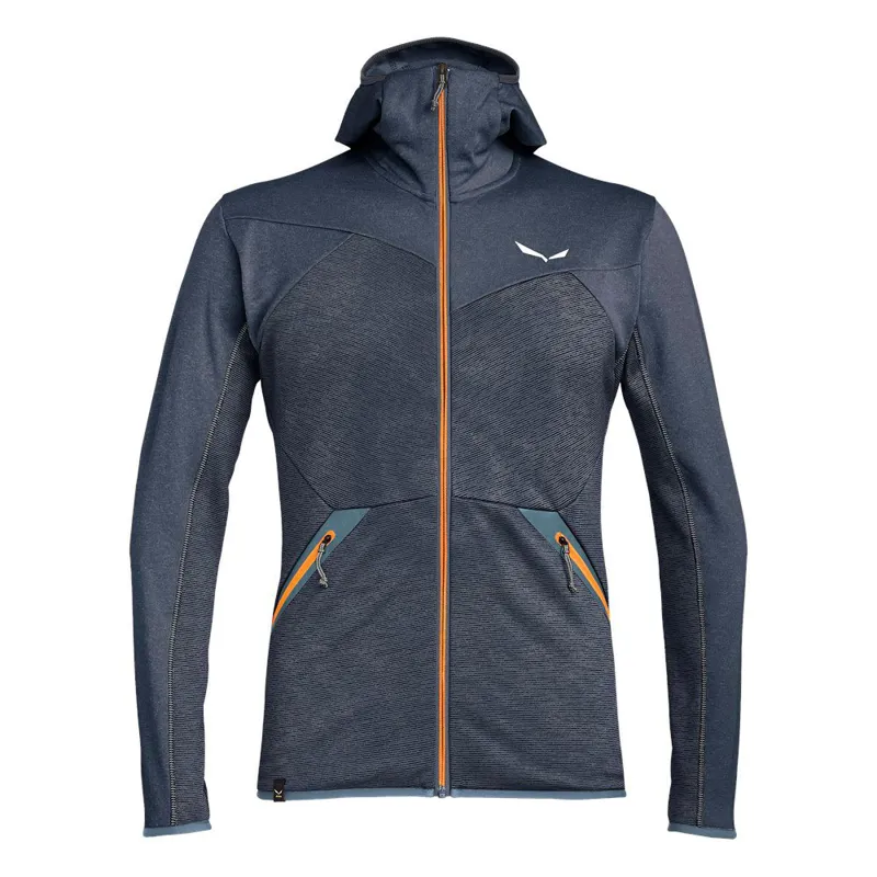 Salewa Men's Puez Melange Polarlite Hooded Jacket in Blue