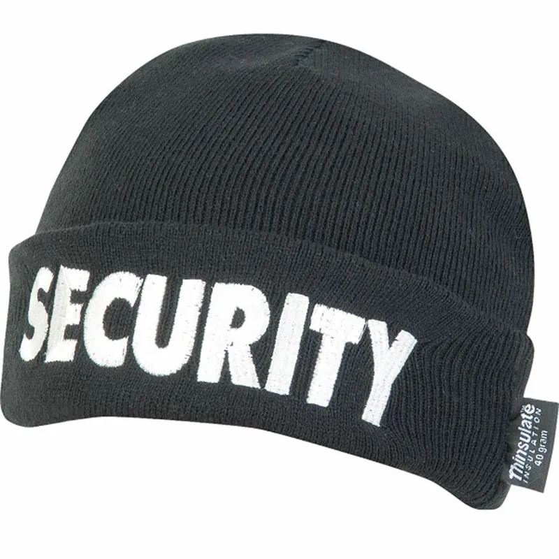 Viper Unisex Security Beanie Hat in Black