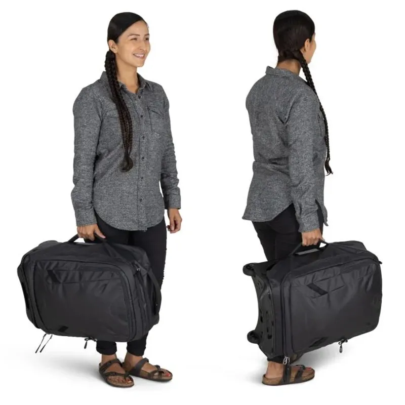 Osprey Transporter Wheeled Carry On in Raven Black/Black-5