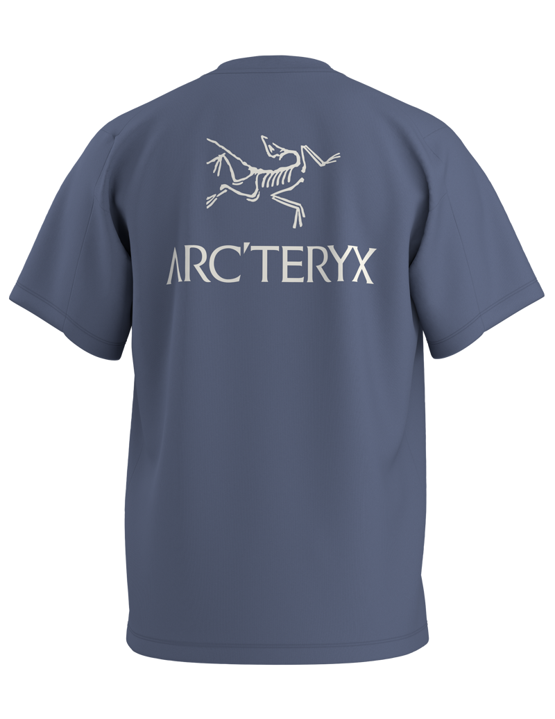 Arc'teryx Men's Kragg SL Cotton Bird Word Tee in Stratus/Sea Salt-1