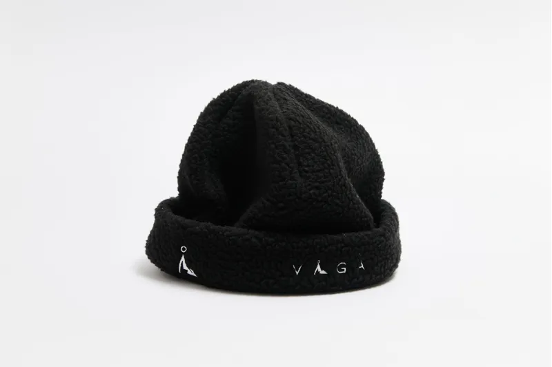 Vaga Adult Teddy Fleece Beanie in Black-2