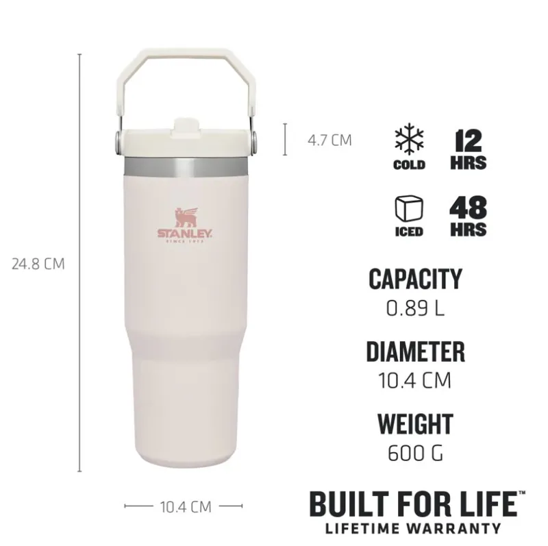 Stanley Iceflow Flip Straw Tumbler 0.89L in Rose Quartz-1