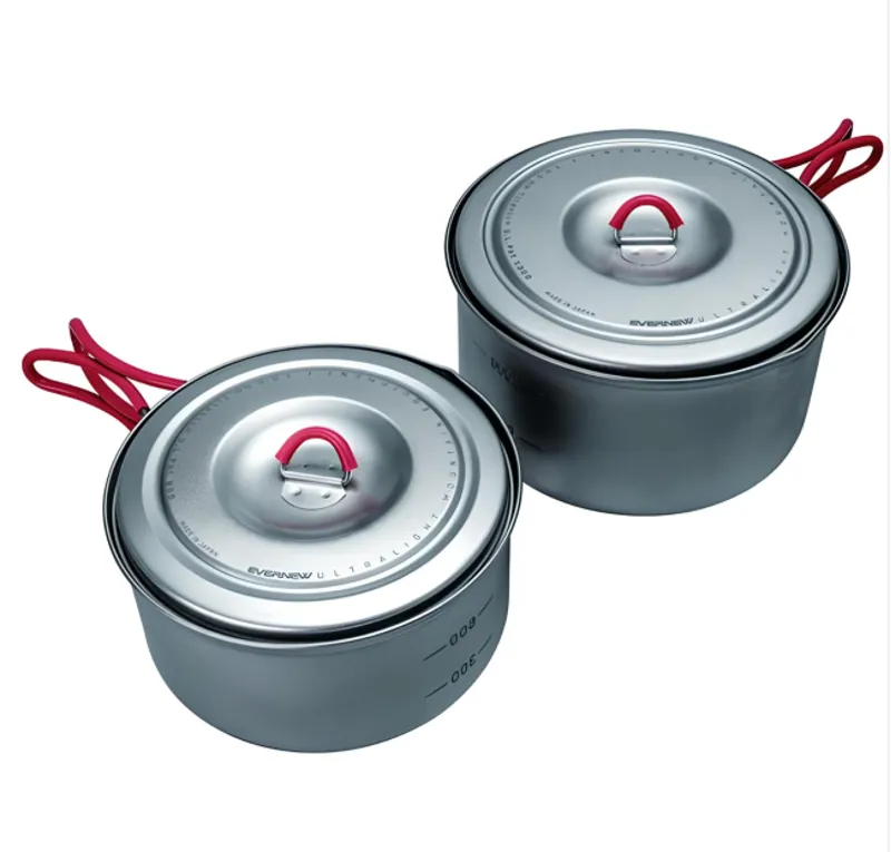 Evernew Titanium UL Pot Set Md 900ml and 1300ml