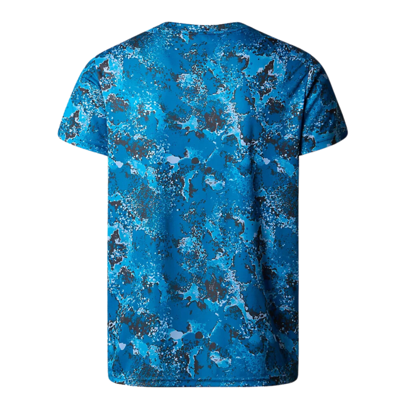 The North Face Men's Reaxion AMP Printed Short Sleeve T-Shirt in Adriatic Blue Moss Camo-1
