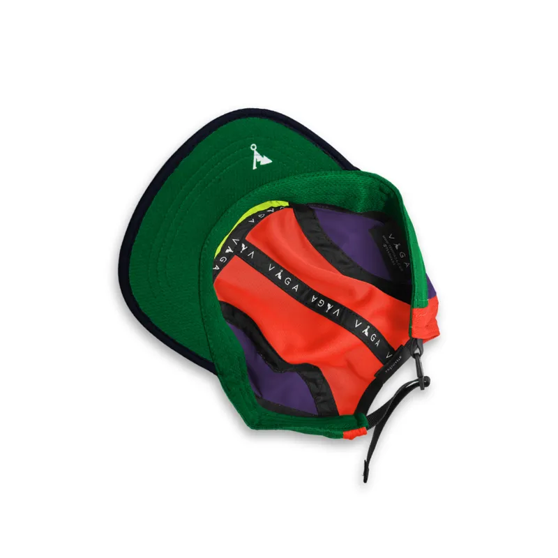 Vaga Adult Club Cap in Green/Purple/Neon Orange/Neon Yellow-1