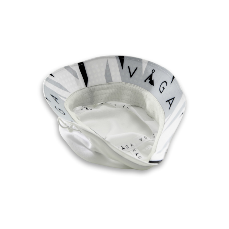 Vaga Adult Feather Bucket Hat in White/Mist Grey/Black-1