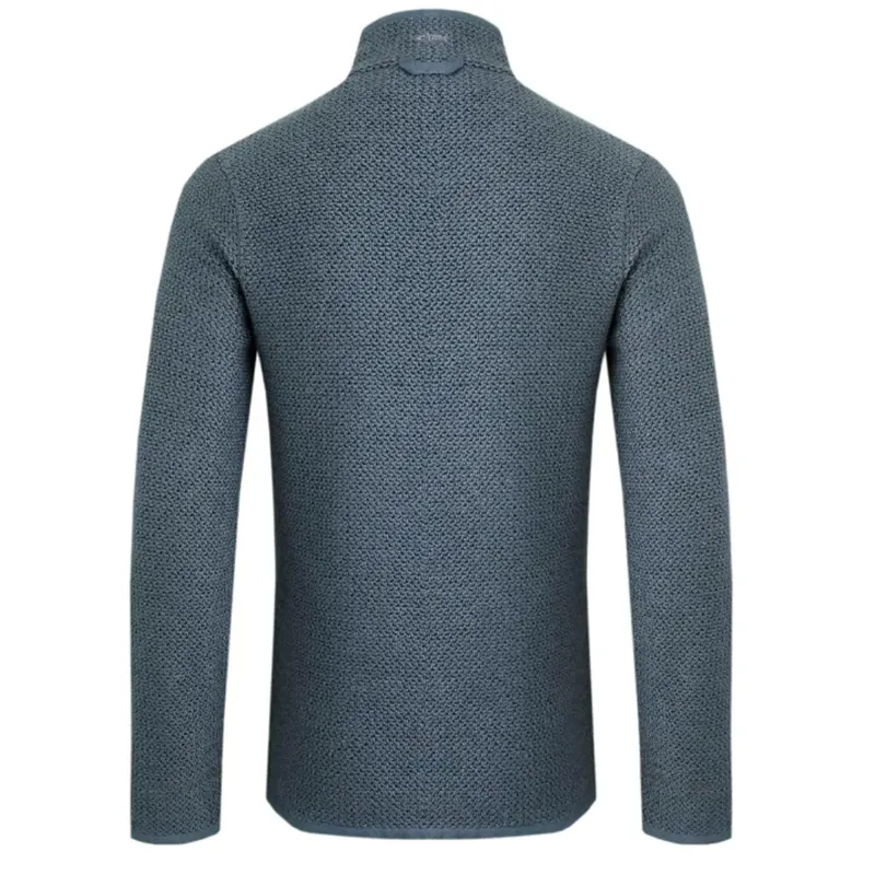 Weird Fish Men's Stern 1/4 Zip Eco Macaroni Sweatshirt in Dusky Blue-1